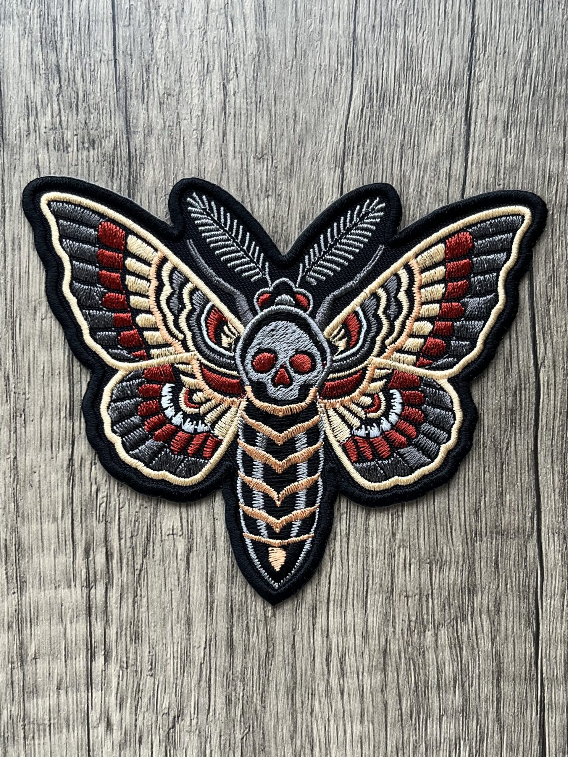 ドクロ蛾 刺繍ワッペン REVEPART リブパート