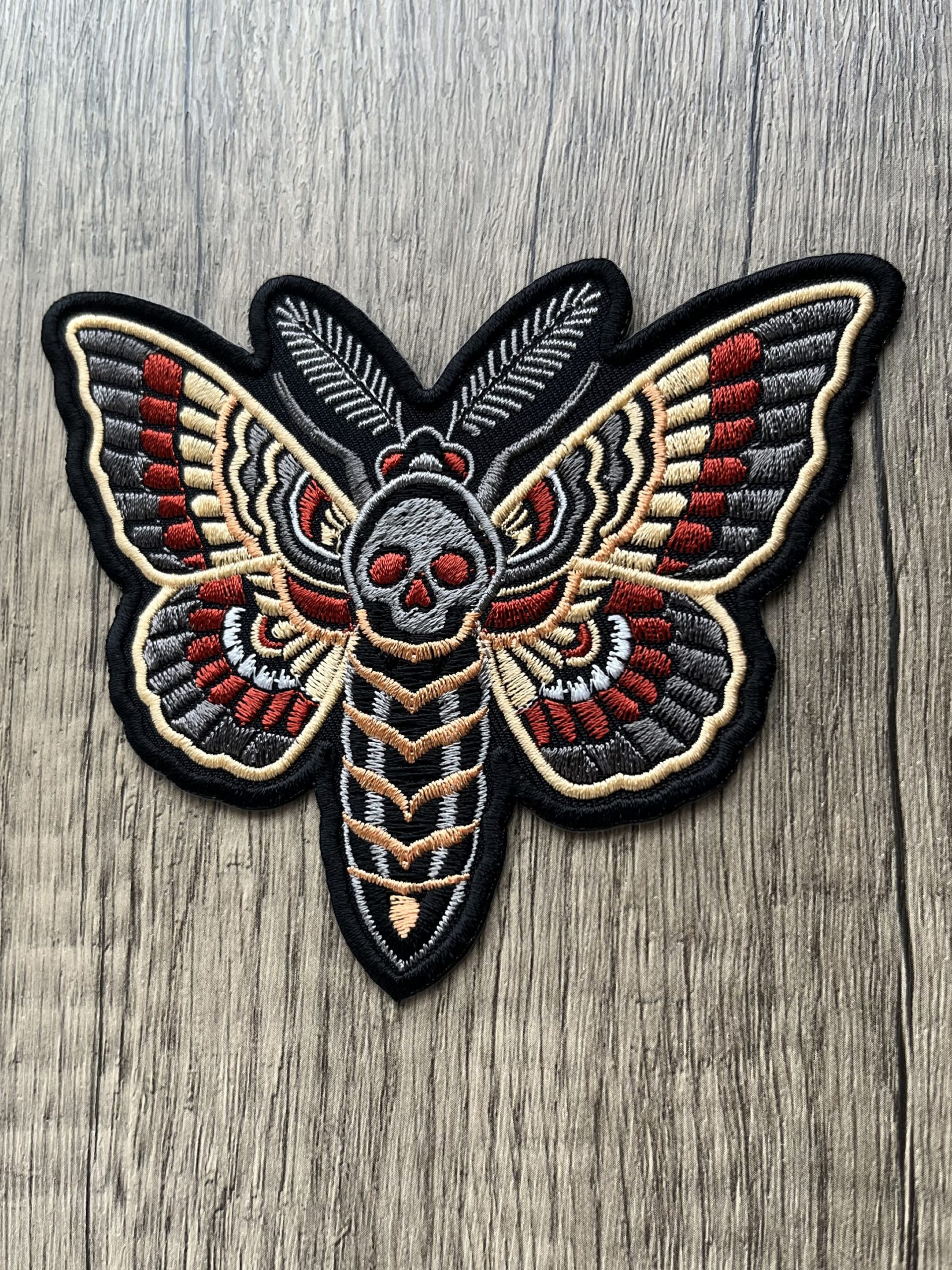 ドクロ蛾 刺繍ワッペン REVEPART リブパート